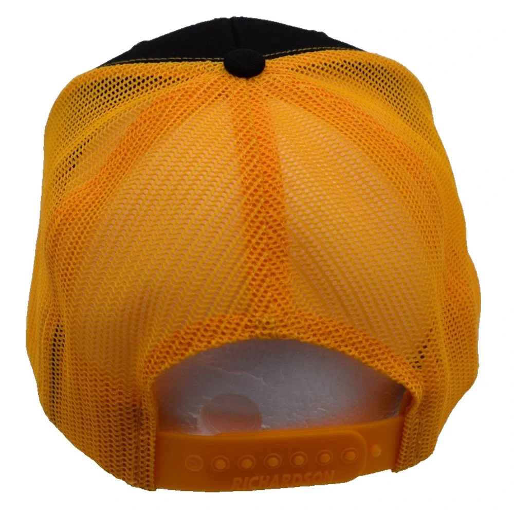 JOHN DEERE x Richardson 112 Trucker Hat Adjustable Snapback Cap Black/Gold OSFA